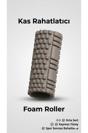 Foam Roller Masaj Rulosu Orta Sert – Spor Sonrası Kas Gevşetici Yoga Pilates Fitness Masaj Köpüğü