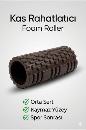 Foam Roller Masaj Rulosu Orta Sert – Spor Sonrası Kas Gevşetici Yoga Pilates Fitness Masaj Köpüğü