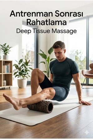 Foam Roller Masaj Rulosu Orta Sert – Spor Sonrası Kas Gevşetici Yoga Pilates Fitness Masaj Köpüğü