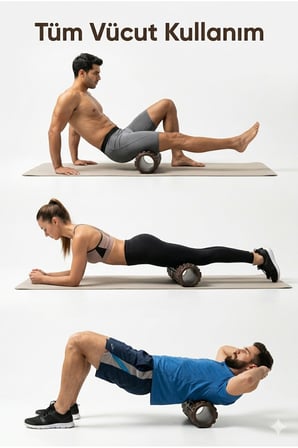 Foam Roller Masaj Rulosu Orta Sert – Spor Sonrası Kas Gevşetici Yoga Pilates Fitness Masaj Köpüğü