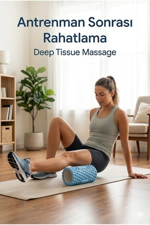 Foam Roller Masaj Rulosu Orta Sert – Spor Sonrası Kas Gevşetici Yoga Pilates Fitness Masaj Köpüğü