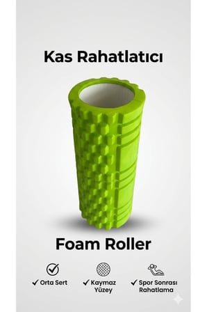 Foam Roller Masaj Rulosu Orta Sert – Spor Sonrası Kas Gevşetici Yoga Pilates Fitness Masaj Köpüğü