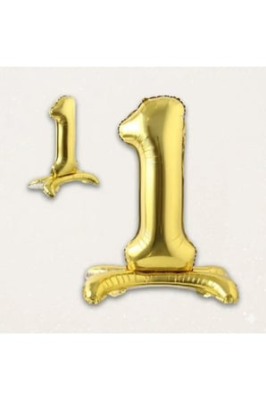 Dehaparty Rakam Folyo Balon Altın 70 cm Ayaklı Parti Süsleme