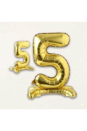 Dehaparty Rakam Folyo Balon Gold Ayaklı 70 Cm Parti Süsleme Malzemeleri