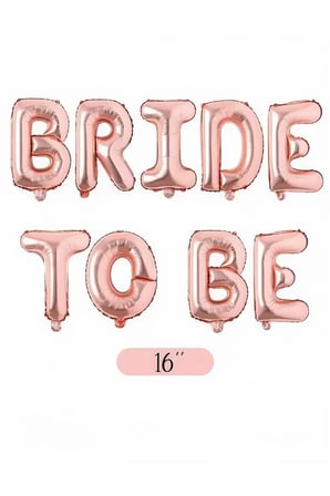 Dehaparty Bride To Be Yazılı Folyo Balon Seti Rose Gold 40 cm Parti Süsleme Malzemeleri
