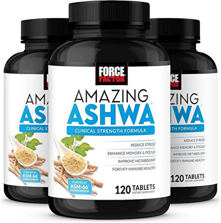 Force Factor Amazing KSM66 Panax Ginseng + Black Maca + Rhodiola rosea + Theanine 120 tablets