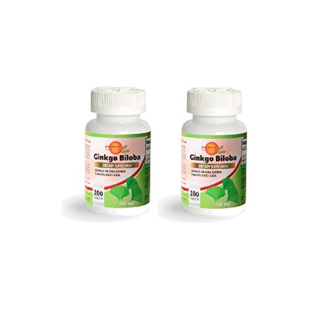 Ginkgo Biloba 120 mg 200 Tablet x 2 Adet