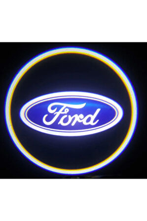 Ford ile Uyumlu Yeni Nesil Pilli Yapıştırmalı Led Işıklı Çift Sensörlü Kapı Altı Logo