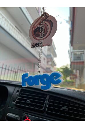 Forge Dikiz Ayna Süsü - Forge Ayna Süsü - Zincirli Forge Ayna Süsü Pleksi