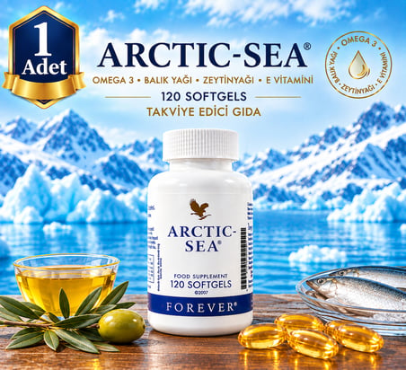 Forever Arctic Sea Omega-3 Balık Yağı ve E Vitamini İçeren Takviye Edici Gıda 120 Softgel
