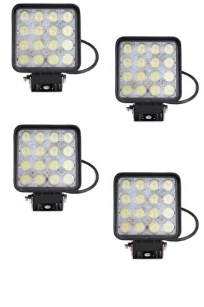 1. Kalite 4 Adet 16 Ledli Offroad Çalışma Ve Sis Lambası 12v 24v