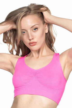 Neon Fuşya 4001 Soft Sporcu Büstiyer