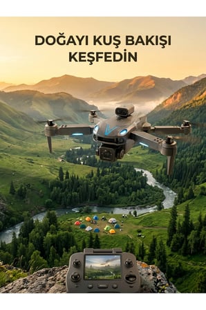 Uzaktan Kumandalı Çift Kameralı Hobi ve Fotoğraf Drone'u