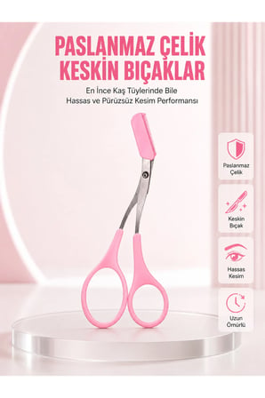 Taraklı Kaş Düzeltme Makası – Hassas Şekillendirme ve Kolay Kullanım