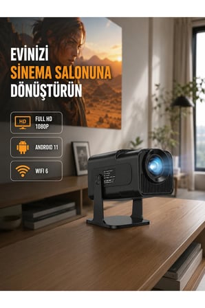 1.5 KG Ağırlığında, 4500 Retro Oyunlu Multimedya Projektör Yeni Nesil
