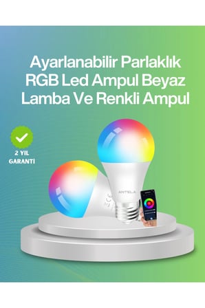 9 Watt Beyaz Işık ve Renk Ayarlı Akıllı LED Ampul