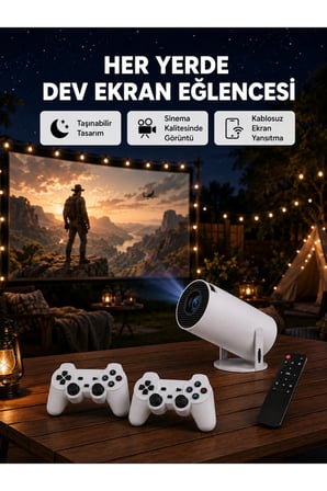 Wi-Fi 6 ve Bluetooth 5.0 Destekli 4K Akıllı Projeksiyon Cihazı Yeni Nesil