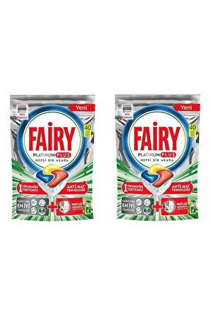 Fairy Bulaşık Makinesi Tableti 2x40'lı 