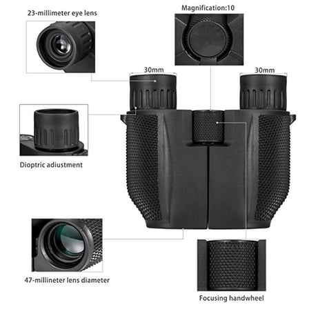 Özel Üretim Keşif Aleti Açık Hava Macera Aracı Binoculars 10x25 Dürbün Siyah