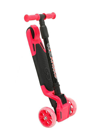 Cool Wheels Tulpar Katlanır Led Işıklı Çocuk Scooter Pembe FR59342