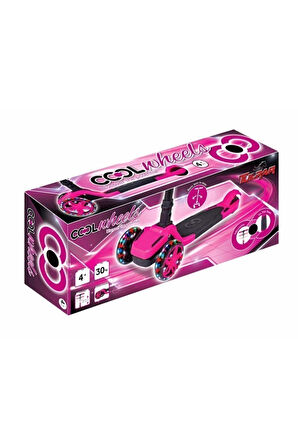 Cool Wheels Tulpar Katlanır Led Işıklı Çocuk Scooter Pembe FR59342