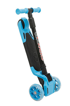 Cool Wheels Tulpar Katlanır Led Işıklı Çocuk Scooter Mavi FR59359