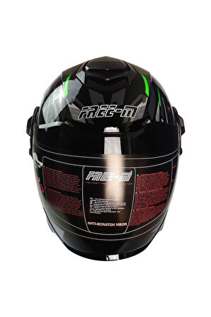 Motosiklet Yarım Kask Double Güneş Vizörlü Ece Sertifikalı Abs Material Motor Kaskı Green Arrow