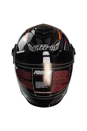 Motosiklet Yarım Kask Double Güneş Vizörlü Ece Sertifikalı Abs Material Motor Kaskı Orange Arrow
