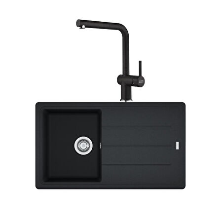 Franke Düğün Paketi Siyah Set 1, Fırın, Ocak, Davlumbaz, Mikrodalga, Bulaşık Makinası, Evye ve Armatür