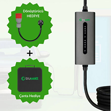 Truwatt 5 Metre 11kW Taşınabilir Elektrikli Araç Şarj Aleti