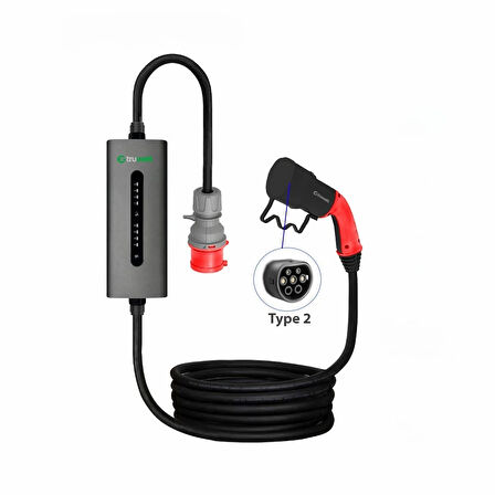 Truwatt 5 Metre 22kW Taşınabilir Elektrikli Araç Şarj Aleti
