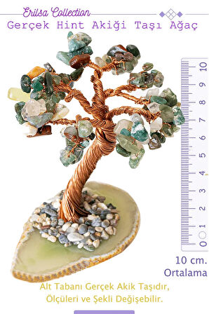 Sertifikalı Gerçek Hint Akiği Taşı Ağaç - Akik Plakalı