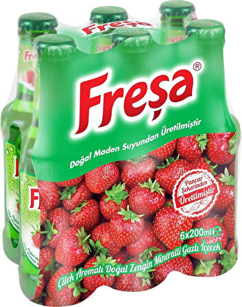 Freşa Çilek Aromalı Maden Suyu 200 Ml X 6 Adet