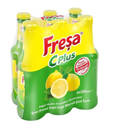 Freşa C Plus Limon Aromalı Maden Suyu 200 Ml X 6 Adet