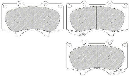 Ferodo FDB1698 Ön Fren Balatası Toyota HiIux 2009-2012 Land Cruiser J12 03-Mitsubishi Pajero 2007-2011 4605A481