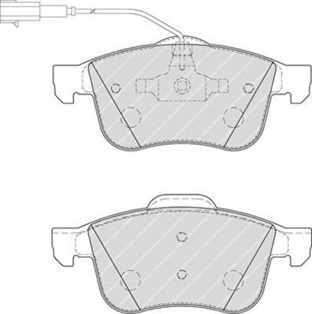 Ferodo FDB1805 Ön Fren Balatası Alfa 159 Sportwagon 1.9JTDM 8V 16V 1.9Jts 2.2Jts 05-Fişli 77364587