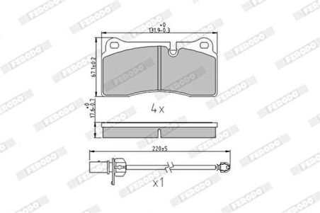 Ferodo FDB4195 Arka Fren Balatası Q7 07-15 R8 07- 4L0698451B