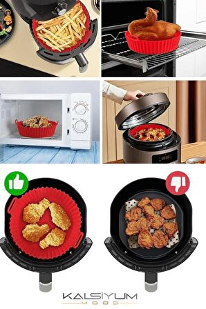 Silikon Pişirme Kalıbı - Hava Fritözü Kalıbı -airfryer Aksesuar - Tüm Airfryer'lara Uyumlu Airfryer