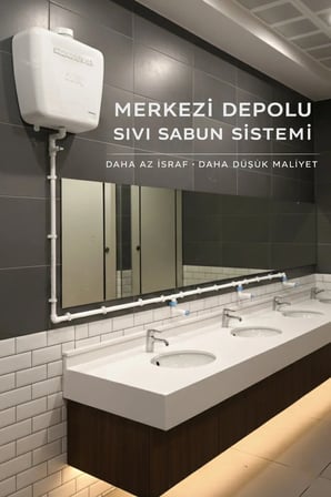 Hilal Kimya Merkezi Depolu 20 Lt 3 Musluklu Butonlu Sıvı Sabunluk Sistemi – Okul, Cami ve Toplu Kullanım İçin - Beyaz