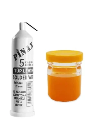 Hediyelik Pinax Tüp Lehim Teli 25 Gr 1.2mm + Lehim Pastası - 40gr
