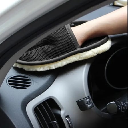 Hediyelik Mikrofiber Yün Araba Yıkama Eldiveni - Çizmez Ve Yüksek Emici