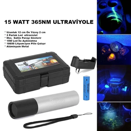 Hediyelik 15 Watt 365nm Ultraviyole  Para Işığı  Wt-305