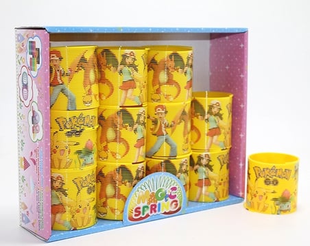 Hediyelik Pokemon Baskılı Stres Yayı - Sarı Plastik Nostaljik Oyuncak 12'li Seti Alk3984