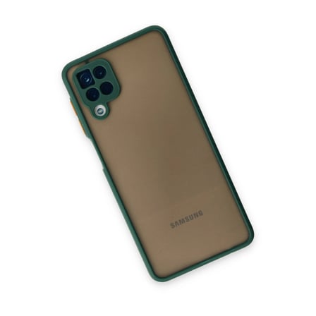 Hediyelik Samsung Galaxy A12 Kılıf Montreal Silikon Kapak - Yeşil
