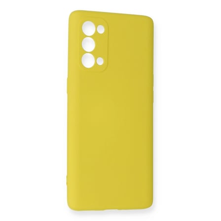 Hediyelik Oppo Reno 5 Kılıf Nano İçi Kadife Silikon - Sarı
