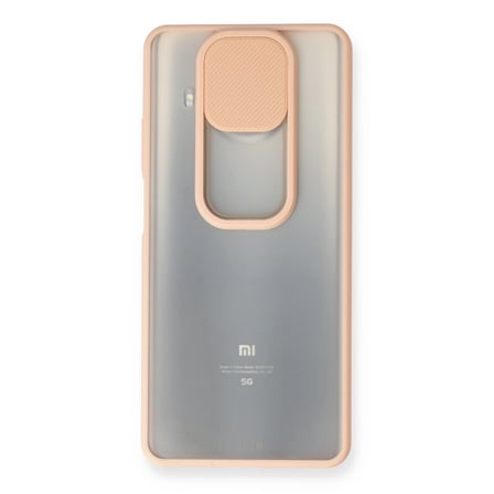 Hediyelik Xiaomi Mi 10t Lite Kılıf Palm Buzlu Kamera Sürgülü Silikon - Pembe