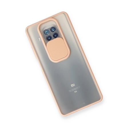 Hediyelik Xiaomi Mi 10t Lite Kılıf Palm Buzlu Kamera Sürgülü Silikon - Pembe