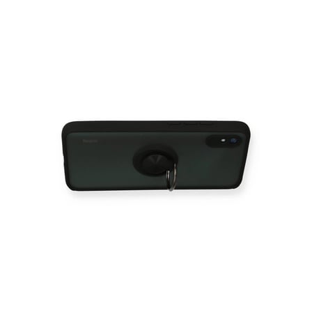 Hediyelik Xiaomi Redmi 9a Kılıf Montreal Yüzüklü Silikon Kapak - Siyah