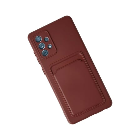 Hediyelik Samsung Galaxy A72 Kılıf Kelvin Kartvizitli Silikon - Bordo
