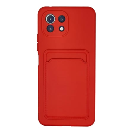 Hediyelik Xiaomi Mi 11 Kılıf Kelvin Kartvizitli Silikon - Kırmızı